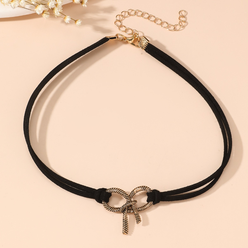 สร้อยคอโลหะวินเทจแบบโบว์สำหรับ - Layered Pendant Necklace Aesthetic บทวิจารณ์และราคา