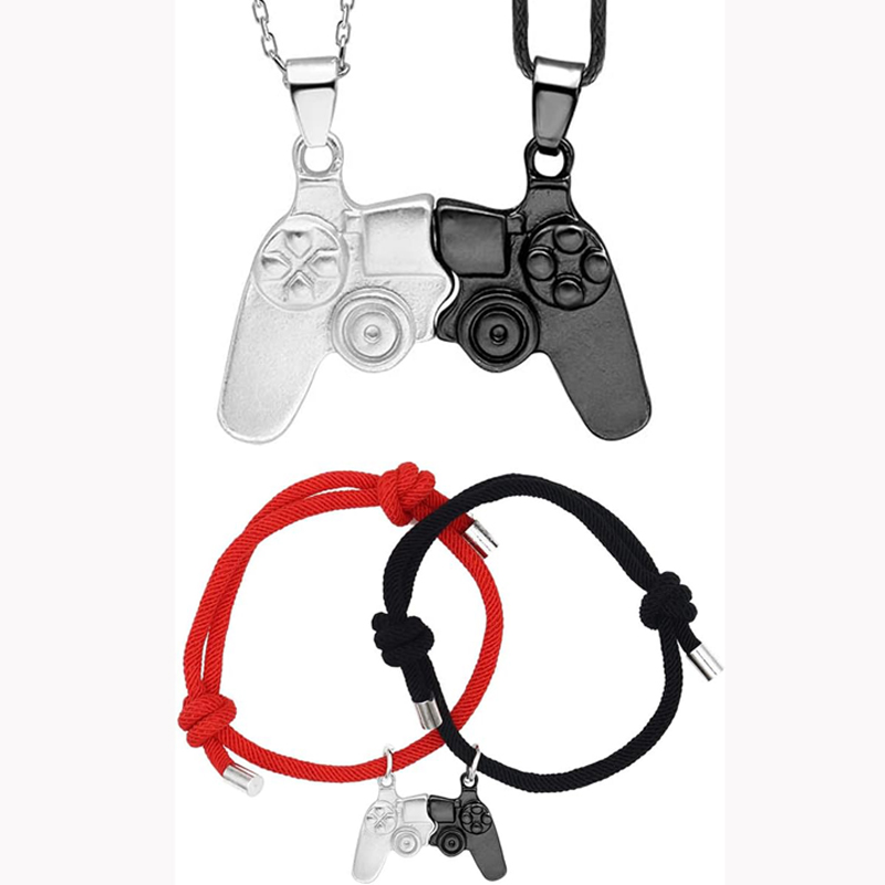 ชุดสร้อยคอและกำไลข้อมือรูปจอยเ - Magnetic Couple Matching Necklaces บทวิจารณ์และราคา