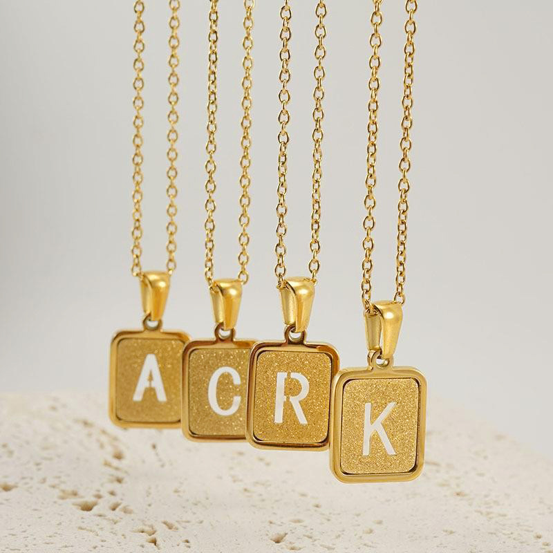 3 ชิ้น/ถุงคุณภาพสูงโซ่เริ่มต้น - Initial Letter Necklace 18K Gold บทวิจารณ์และราคา