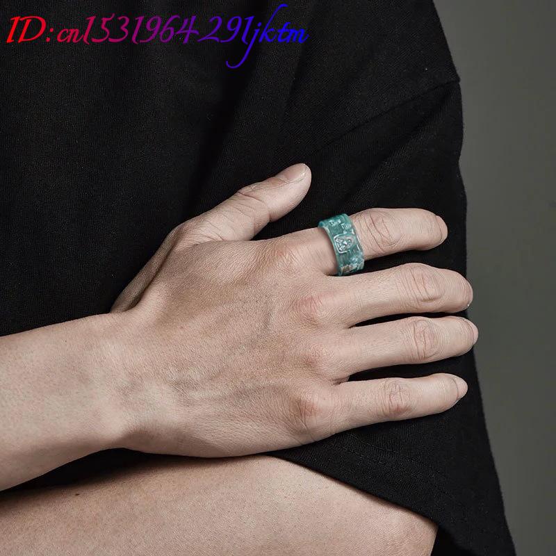 แหวนหยกพม่าธรรมชาติ พระพุทธรูป - Rings บทวิจารณ์และราคา