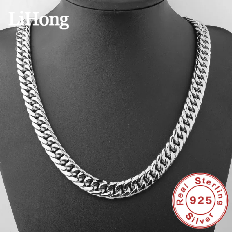 สร้อยคอเงินแท้ 925 ขนาด 45-60  - Cuban Link Chain 12Mm บทวิจารณ์และราคา