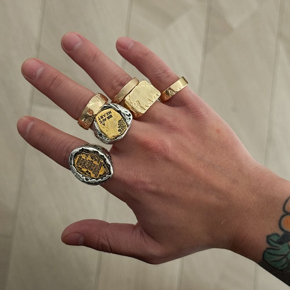 ชุดแหวน 6 ชิ้น/ชุด แหวนเปิดทรง - Vintage Punk Knuckle Rings Set บทวิจารณ์และราคา