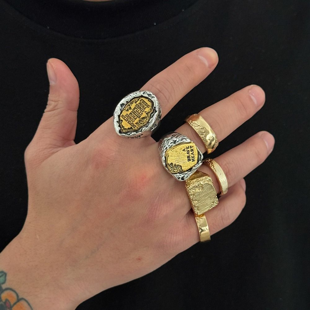 ชุดแหวน 6 ชิ้น/ชุด แหวนเปิดทรง - Vintage Punk Knuckle Rings Set บทวิจารณ์และราคา